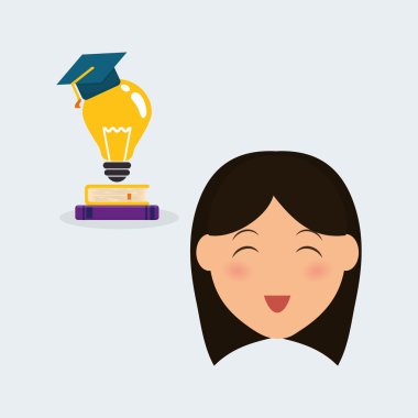 Eğitim tasarım. Üniversite simgesi. Derma ve izole illust