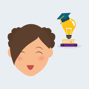 Eğitim tasarım. Üniversite simgesi. Derma ve izole illust