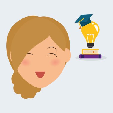 Eğitim tasarım. Üniversite simgesi. Derma ve izole illust