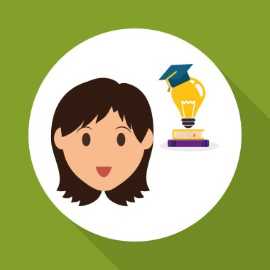 Eğitim tasarım. Üniversite simgesi. Derma ve izole illust