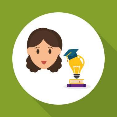 Eğitim tasarım. Üniversite simgesi. Derma ve izole illust