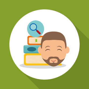 Eğitim tasarım. Üniversite simgesi. Derma ve izole illust