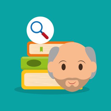 Eğitim tasarım. Üniversite simgesi. Derma ve izole illust