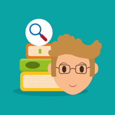 Eğitim tasarım. Üniversite simgesi. Derma ve izole illust