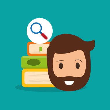 Eğitim tasarım. Üniversite simgesi. Derma ve izole illust