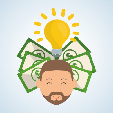 Para tasarım kaydedin. Mali madde. Derma illüstrasyon, vecto