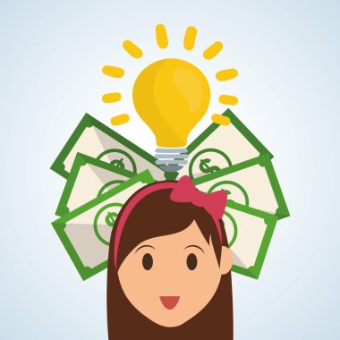 Para tasarım kaydedin. Mali madde. Derma illüstrasyon, vecto