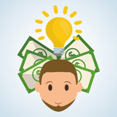 Para tasarım kaydedin. Mali madde. Derma illüstrasyon, vecto