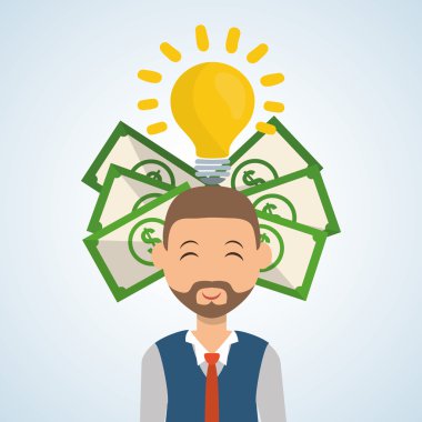 Para tasarım kaydedin. Mali madde. Derma illüstrasyon, vecto