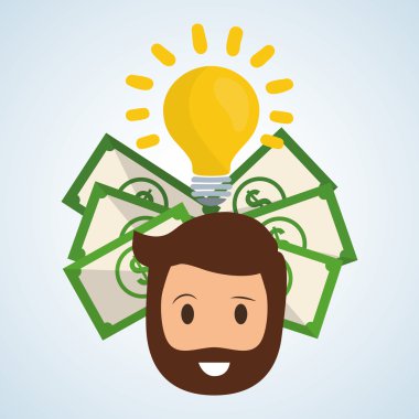 Para tasarım kaydedin. Mali madde. Derma illüstrasyon, vecto