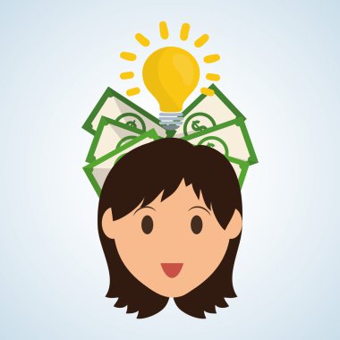 Paradan tasarruf edin tasarımı. Finansal kalem. Colorfull illüstrasyon, vektör