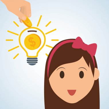 Para tasarım kaydedin. Mali madde. Derma illüstrasyon, vecto