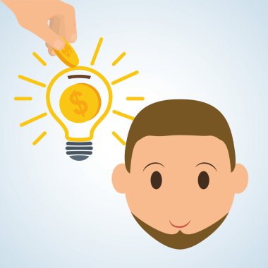 Para tasarım kaydedin. Mali madde. Derma illüstrasyon, vecto