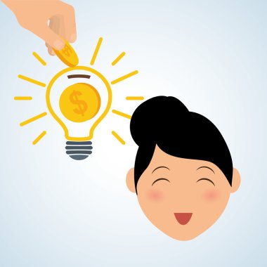 Para tasarım kaydedin. Mali madde. Derma illüstrasyon, vecto