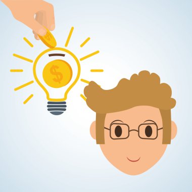 Para tasarım kaydedin. Mali madde. Derma illüstrasyon, vecto