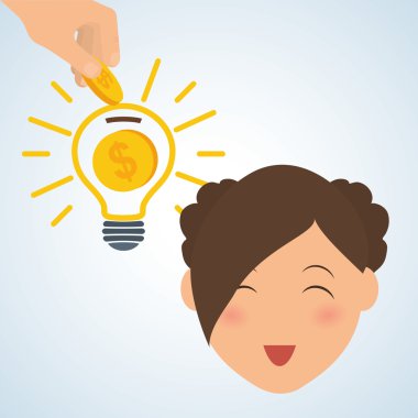 Para tasarım kaydedin. Mali madde. Derma illüstrasyon, vecto