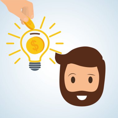 Para tasarım kaydedin. Mali madde. Derma illüstrasyon, vecto