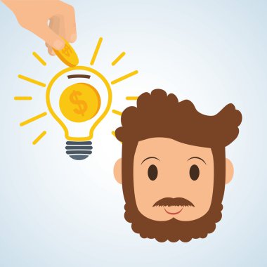 Para tasarım kaydedin. Mali madde. Derma illüstrasyon, vecto