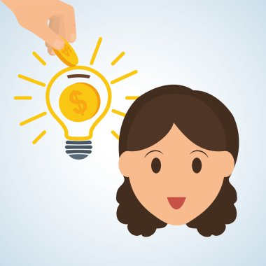 Para tasarım kaydedin. Mali madde. Derma illüstrasyon, vecto