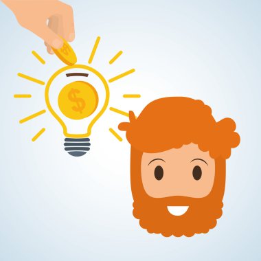 Para tasarım kaydedin. Mali madde. Derma illüstrasyon, vecto