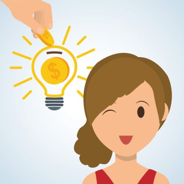 Para tasarım kaydedin. Mali madde. Derma illüstrasyon, vecto