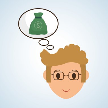 Yönetim tasarım. Kişi simgesi. İzole illüstrasyon