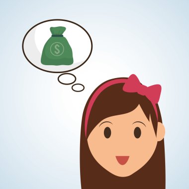 Yönetim tasarım. Kişi simgesi. İzole illüstrasyon