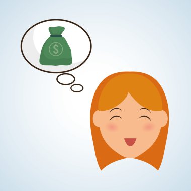 Yönetim tasarım. Kişi simgesi. İzole illüstrasyon