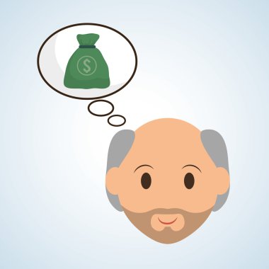 Yönetim tasarım. Kişi simgesi. İzole illüstrasyon