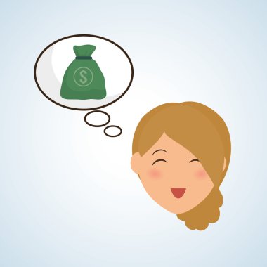 Yönetim tasarım. Kişi simgesi. İzole illüstrasyon