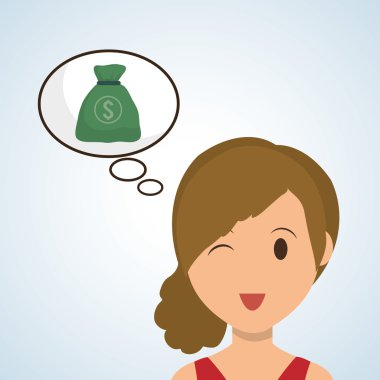 Yönetim tasarım. Kişi simgesi. İzole illüstrasyon