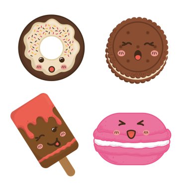 Sweet design. Dessert icon. Colorfull illustration, vector graph