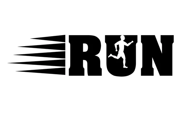 Man of side running. sport concept, vector graphic — ストックベクタ