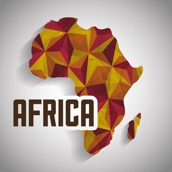 Africa design. map shape icon, vector graphic