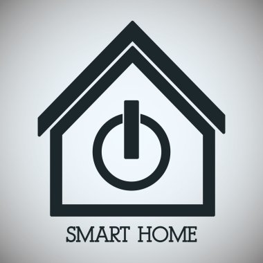 Akıllı ev tasarım. Teknoloji simgesi. vektör grafiği