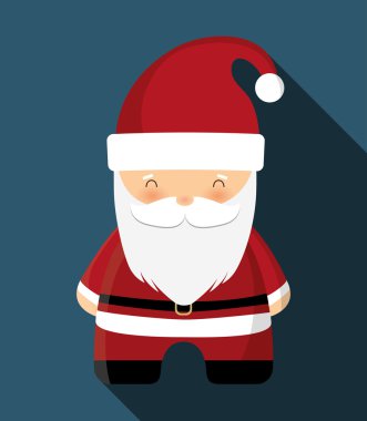 Noel Baba çizgi film simgesi. Neşeli Noel tasarım. Vektör grafiği