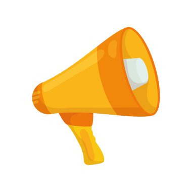 Megafon simgesi. İletişim tasarımı. vektör grafiği