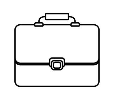 Bavul simgesi. Geleneksel çanta tasarımı. vektör grafiği