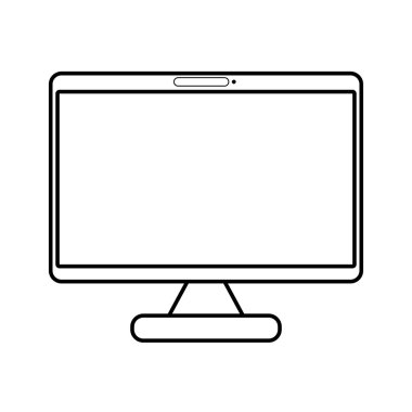 Bilgisayar kutsal kişilerin resmi. Teknoloji tasarım. vektör grafiği