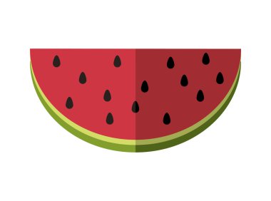 karpuz simgesi. Organik ve sağlıklı gıda tasarım. vektör grafiği