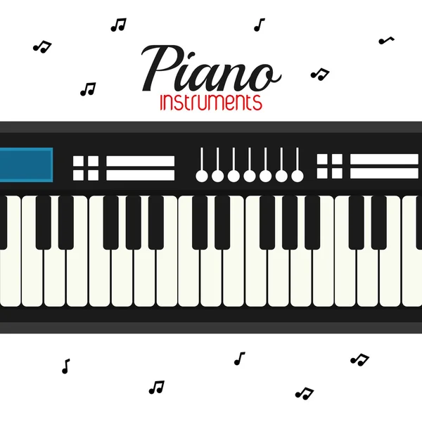 Icône du piano. Instrument de musique. graphique vectoriel — Image vectorielle