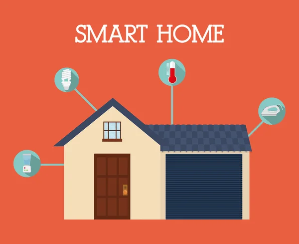 Diseño de Smart House. Icono de tecnología. gráfico vectorial — Vector de stock