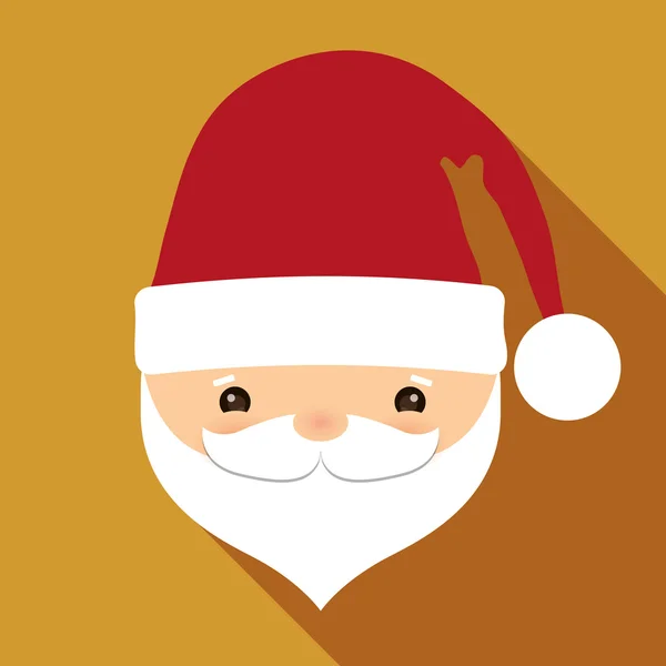 Icône de dessin animé Santa. Joyeux Noël design. graphique vectoriel — Image vectorielle