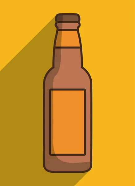 Diseño de botella de bebida con icono de etiqueta, gráfico vectorial — Archivo Imágenes Vectoriales