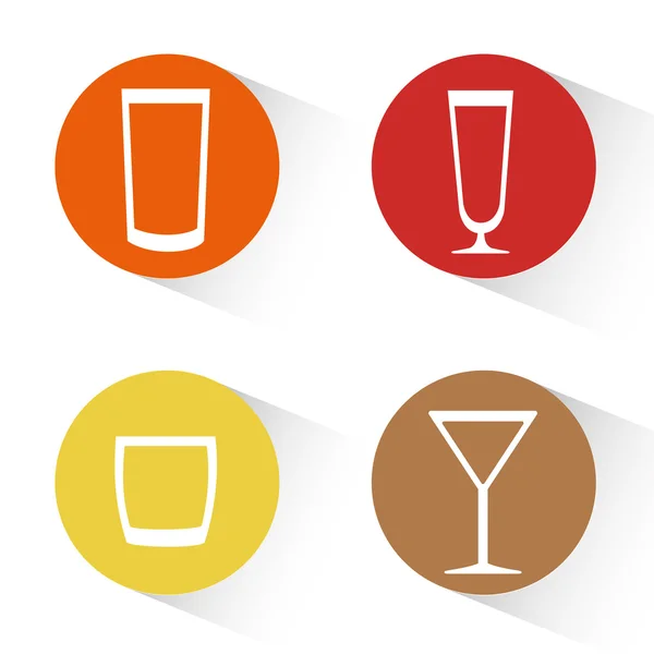 Progettazione di bevande. Icona del cocktail. Illustrazione vetro stile, vettore — Vettoriale Stock