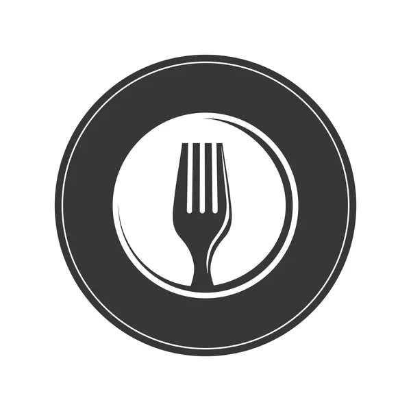 Icône de fourchette à couverts. Conception de menu. graphique vectoriel — Image vectorielle