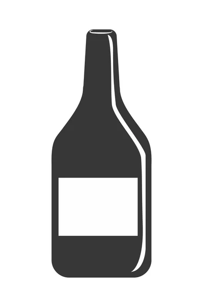 Flasche Wein. Menüführung. Vektorgrafik — Stockvektor