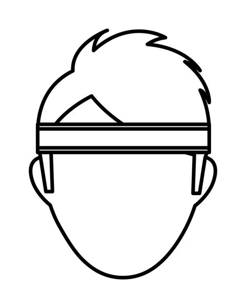 Avatar Mann mit Sport-Tuch-Ikone. Menschen gestalten. Vektorgrafik — Stockvektor