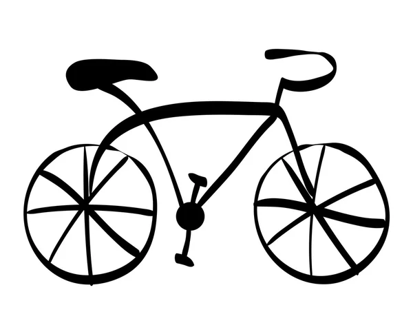 Icono de bicicleta. Diseño clásico de bicicletas. gráfico vectorial — Archivo Imágenes Vectoriales