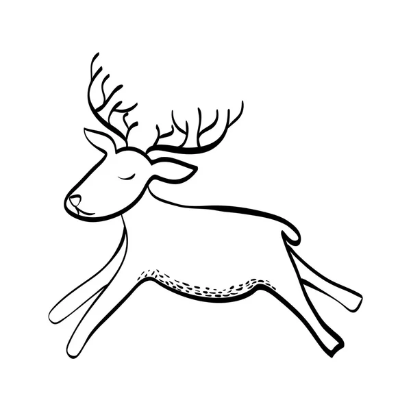 Икона оленя. милый дизайн животных. векторная графика — стоковый вектор